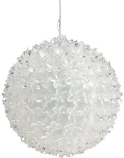 8" Twinkling LED Sphere Christmas Ornament With 9 Light Functions -Outdoor Garden Living 988828