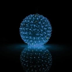 8" Twinkling LED Sphere Christmas Ornament With 9 Light Functions -Outdoor Garden Living 988828 3