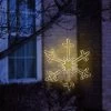 18" Warm White LED Hanging Snowflake Lighted Decoration