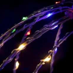 8" Foldable Metal LED Sphere Hanging Ornament (3-Pack) -Outdoor Garden Living 988838 8