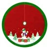 48" Red Velvet Metallic Embroidered Snowman Christmas Tree Skirt With Green Border -Outdoor Garden Living 989 089 T19516 10a710bf 2b8d 4cc5 8d58 9699acdfb7c2