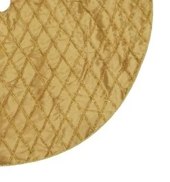 48" Gold And Glitter Criss-Cross Silk Tree Skirt -Outdoor Garden Living 989 090 T19499BV