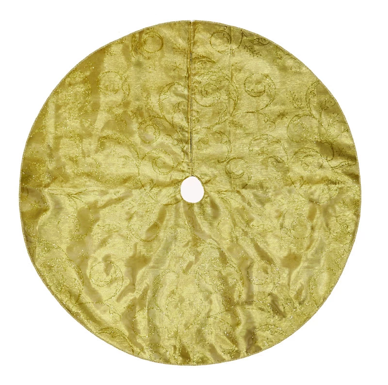 48" Gold Filigree Christmas Tree Skirt 4 48" Gold Filigree Christmas Tree Skirt - Image 2