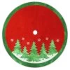 48" Red Velvet Christmas Tree Skirt With Green Appliqued Trees 2 48" Red Velvet Christmas Tree Skirt With Green Appliqued Trees -Outdoor Garden Living 989 095 T51786 3934c68c 23fb 44e0 a6c0 25c2f180eabc