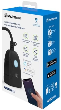 2-Outlet Outdoor WiFi Smart Plug Socket -Outdoor Garden Living 989002