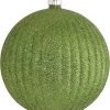 200MM Lime Green Shatterproof Ripple Glitter Ball Ornament -Outdoor Garden Living 989058