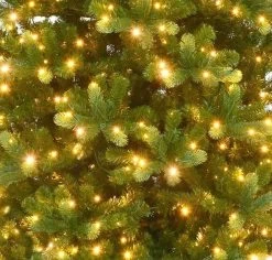 7.5' Franklin Spruce Power Pole Artificial Christmas Tree With Color-Changing LED Lights -Outdoor Garden Living 989065 2