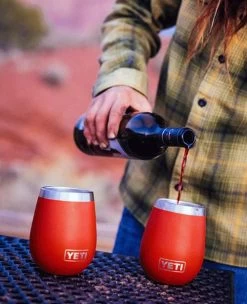 Limited Edition Yeti Rambler® 10 Oz. Rescue Red Wine Tumbler With MagSlider™ Lid -Outdoor Garden Living 989183 7