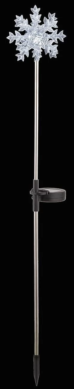 Solar LED Snowflake Garden Stake Decoration -Outdoor Garden Living 989456