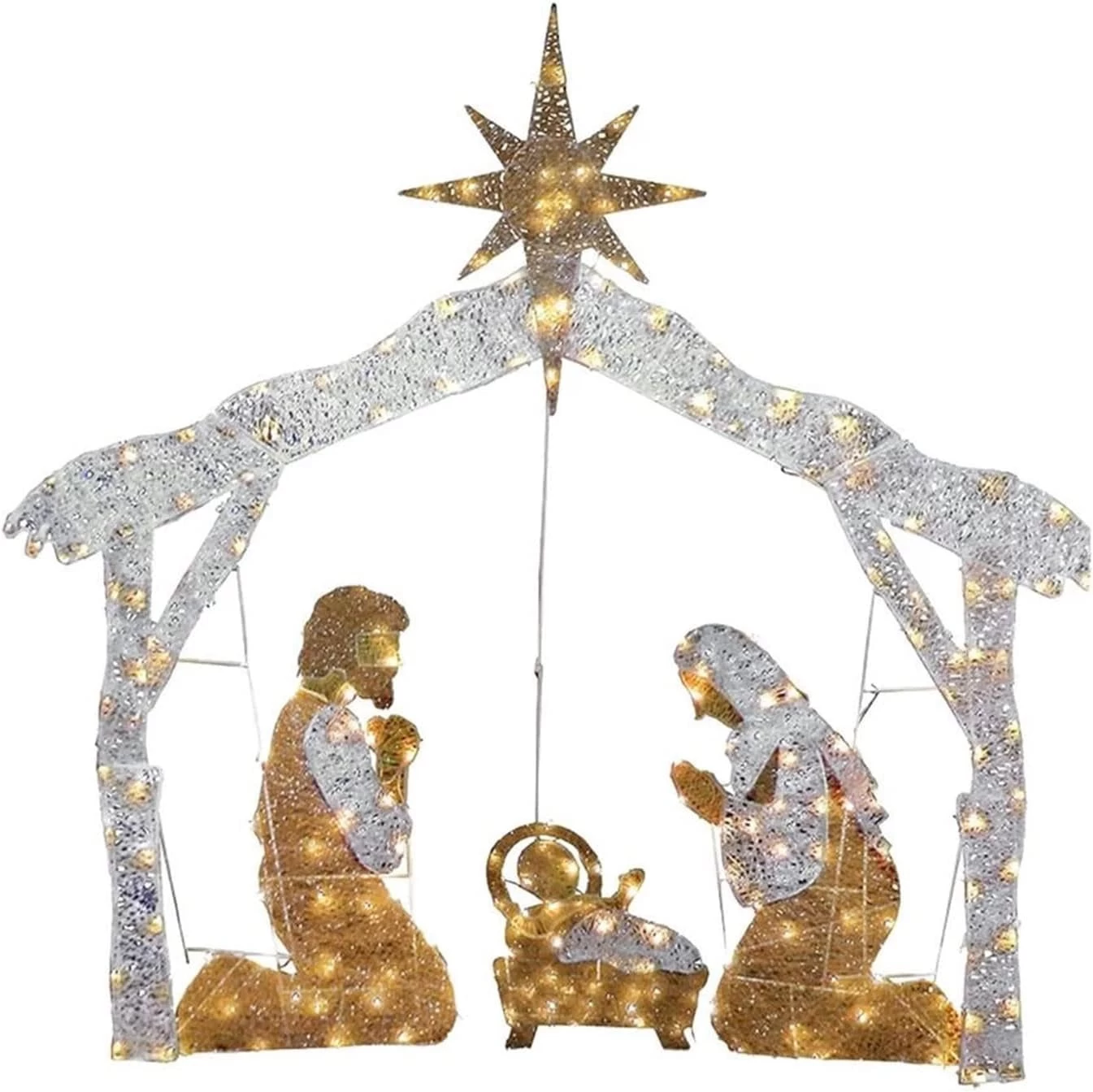 Pre-Lit Nativity Scene Outdoor Arch Decoration 4 Pre-Lit Nativity Scene Outdoor Arch Decoration - Image 2