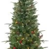 6' Potted Natural Cut Portland Pre-Lit Pine With Pine Cones & Red Berries -Outdoor Garden Living 989693