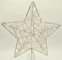 12" Pre-Lit Wire Wrapped Star Christmas Tree Topper -Outdoor Garden Living 989784