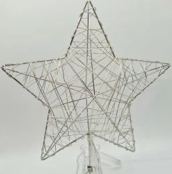 12" Pre-Lit Wire Wrapped Star Christmas Tree Topper -Outdoor Garden Living 989784 4