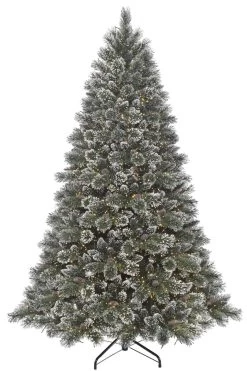 7.5' Frosted Crystal Elegance Pine Starry LED PowerConnectâ„¢ Pre-Lit Artificial Christmas Tree