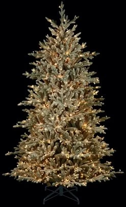 7' Flocked Appalachian Pre-Lit Artificial Christmas Tree -Outdoor Garden Living 990022 3