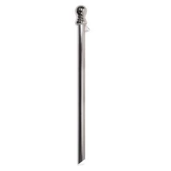 Chrome Finish Aluminum House Flag Pole With Anti-Wrap Tube