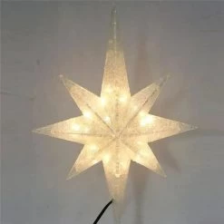 Warm White LED Christmas Star Tree Topper -Outdoor Garden Living 990372 3