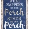 Stays On The Porch Garden Burlap Flag