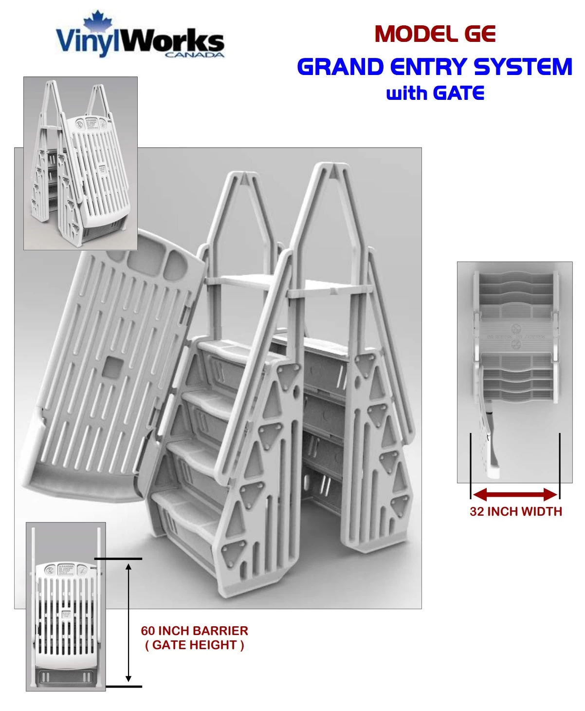 Grand Entry Double Step Pool Entry System With Gate 7 Grand Entry Double Step Pool Entry System With Gate - Image 5