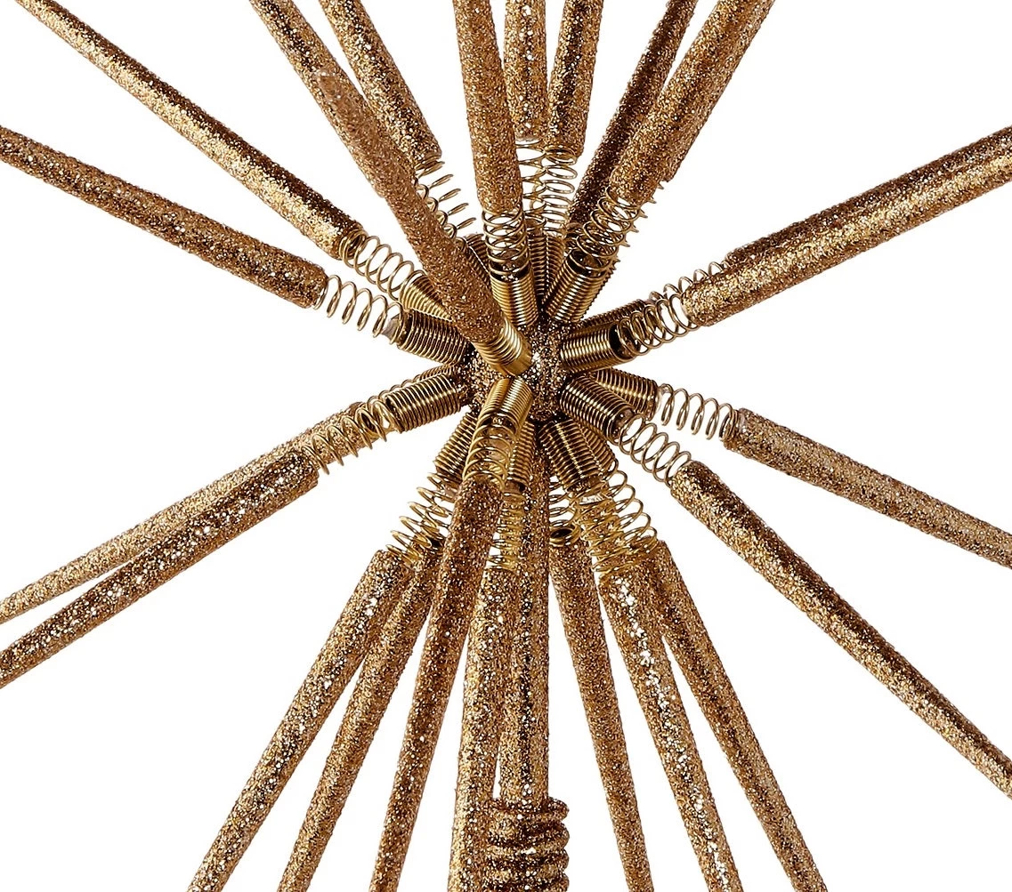 16" Champagne Gold Starburst Foldable Tree Topper 5 16" Champagne Gold Starburst Foldable Tree Topper - Image 3