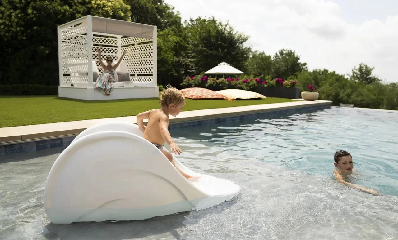 Light Blue Signature Slide From Ledge Lounger 6 Light Blue Signature Slide From Ledge Lounger - Image 4