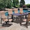 Horizon Brown Padded Sling Dining Set -Outdoor Garden Living 991816