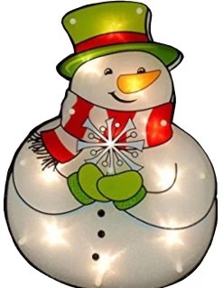 16" Snowman Shimmer Window Silhouette Decoration -Outdoor Garden Living 992338 2