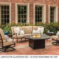GES Bel Air Cushioned Cast Aluminum Seating & Chat Sets