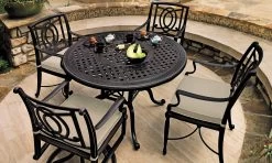 GES Bel Air Cast Aluminum Cushioned Patio Dining Sets 23 GES Bel Air Cast Aluminum Cushioned Patio Dining Sets -Outdoor Garden Living 992499 2