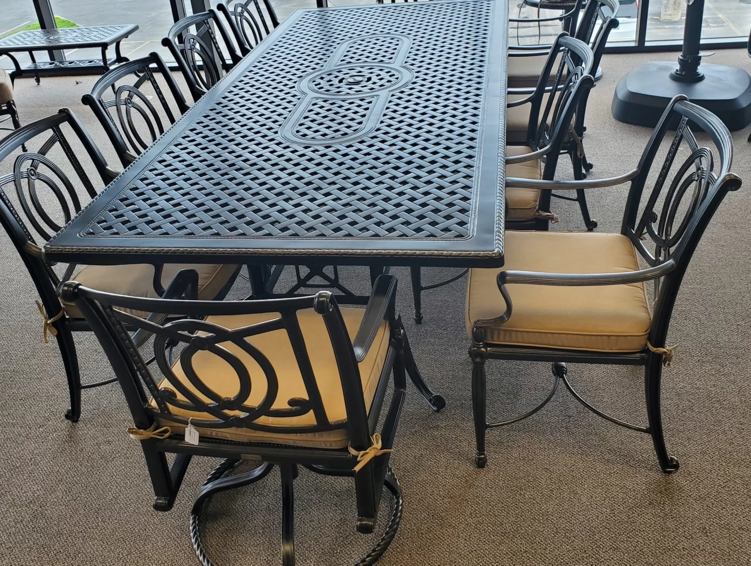 GES Bel Air Cast Aluminum Cushioned Patio Dining Sets 8 GES Bel Air Cast Aluminum Cushioned Patio Dining Sets - Image 6