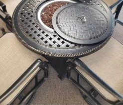 GES Bel Air Sling Cast Aluminum Fire & Chat Sets -Outdoor Garden Living 992504 3