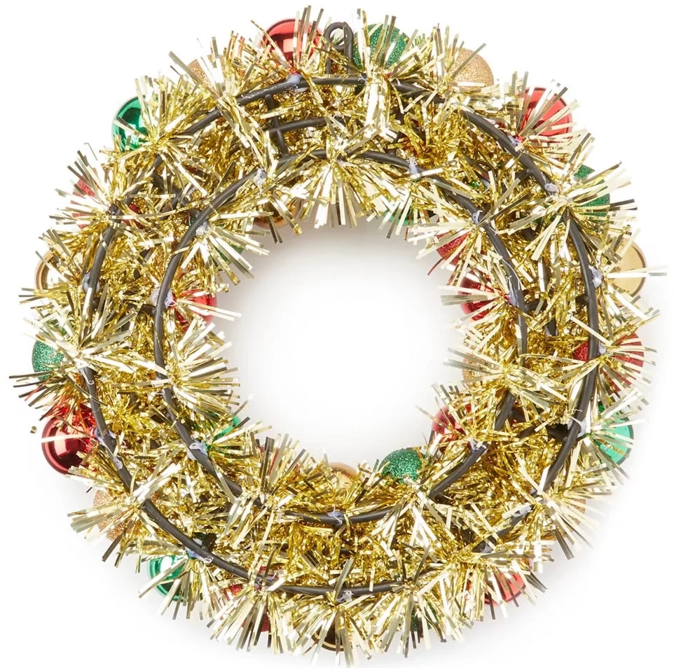 16" Red, Green & Gold Shatterproof Ornament Wreath 6 16" Red, Green & Gold Shatterproof Ornament Wreath - Image 4