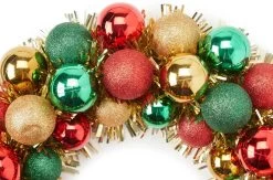 16" Red, Green & Gold Shatterproof Ornament Wreath 8 16" Red, Green & Gold Shatterproof Ornament Wreath -Outdoor Garden Living 992569 4