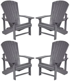 Slate Gray Adirondack Chair Furniture Sets -Outdoor Garden Living 992668