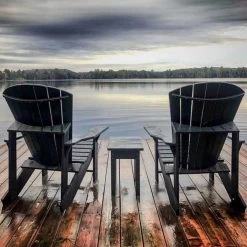 Slate Gray Adirondack Chair Furniture Sets -Outdoor Garden Living 992668 4