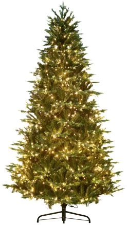 7.5' Swiss Mountain Spruce 16-Function Artificial Tree With Starry LED Lights -Outdoor Garden Living 992915 2