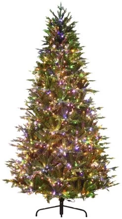 7.5' Swiss Mountain Spruce 16-Function Artificial Tree With Starry LED Lights -Outdoor Garden Living 992915 3