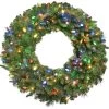 36" Winchester Pine Wreath Pre-Lit With C6 Designer Steady Lights 1 36" Winchester Pine Wreath Pre-Lit With C6 Designer Steady Lights -Outdoor Garden Living 992928
