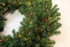 48" Pre-Lit Tiffany Artificial Christmas Wreath -Outdoor Garden Living 993 129 3