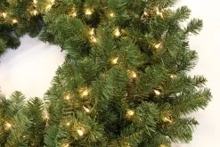48" Pre-Lit Tiffany Artificial Christmas Wreath -Outdoor Garden Living 993 130 5