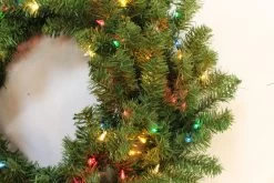 30" Canadian Pine Pre-Lit Artificial Christmas Wreath -Outdoor Garden Living 993 143 3