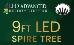 9' LED Spire Tree With Star Yard Art Decoration 10 9' LED Spire Tree With Star Yard Art Decoration -Outdoor Garden Living 993006 2