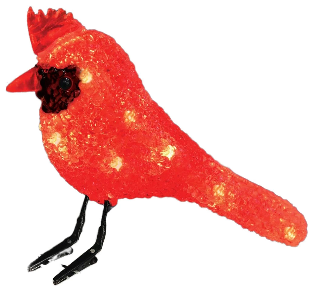 6" LED Cardinal Decoration With Clipped Feet 6 6" LED Cardinal Decoration With Clipped Feet - Image 4