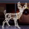 67" Twinkling Pure White LED Woodland Buck Wire Sculpture