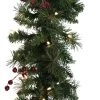9' Pre-Lit Verona Garland With Pine Cones And Berries -Outdoor Garden Living 993082 2