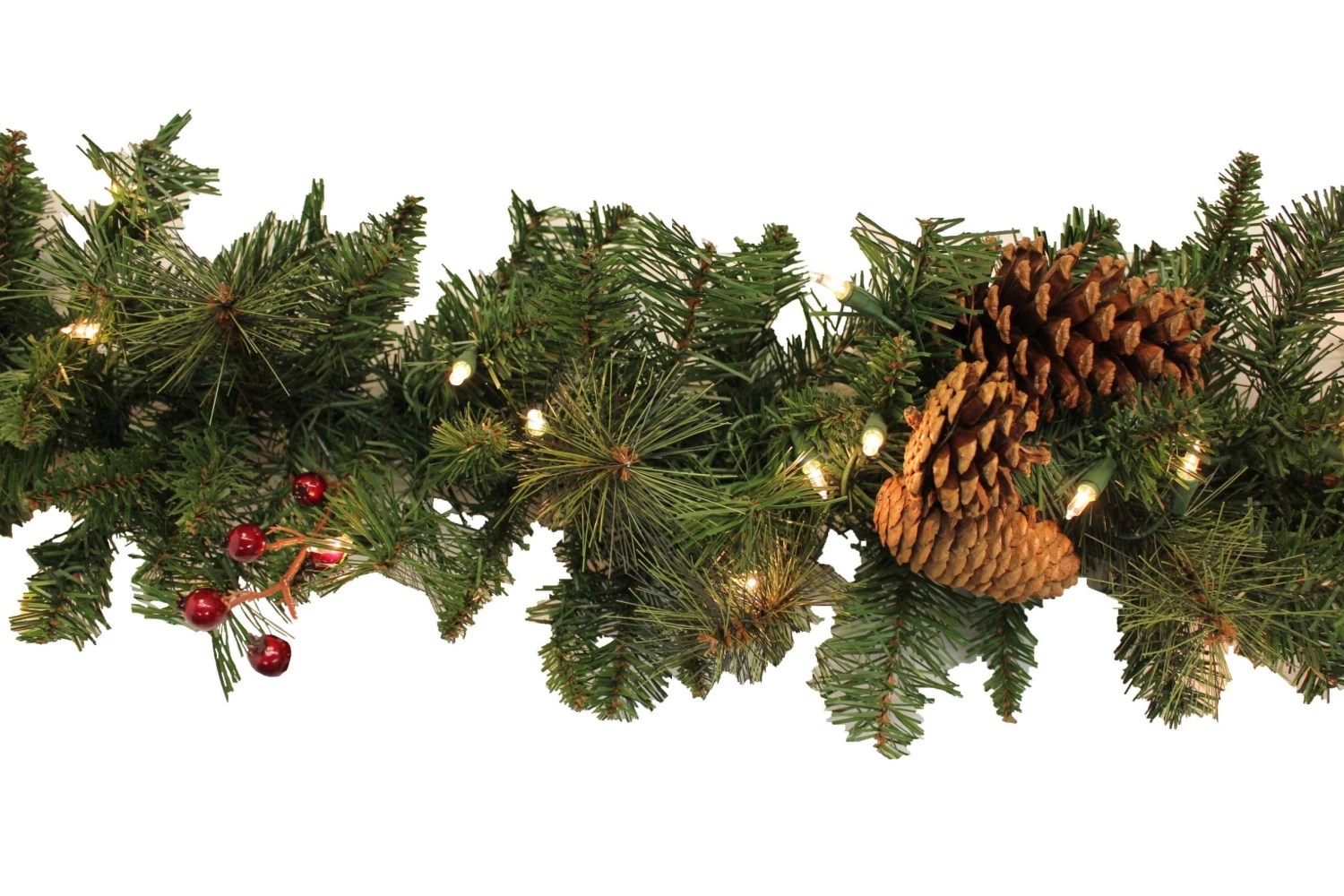 9' Pre-Lit Verona Garland With Pine Cones And Berries 4 9' Pre-Lit Verona Garland With Pine Cones And Berries - Image 2