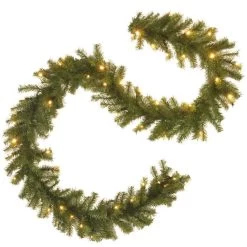 9' Pre-Lit Tiffany Christmas Garland -Outdoor Garden Living 993087