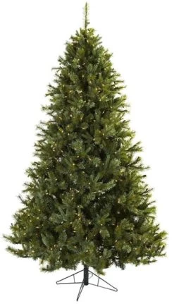 7.5' Narrow New Carrington Instant Lite Pole Pre-Lit Artificial Christmas Tree