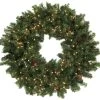 Pre-Lit Wreath With Pine Cones And Berries -Outdoor Garden Living 993126 2