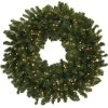 48" Pre-Lit Tiffany Artificial Christmas Wreath -Outdoor Garden Living 993130